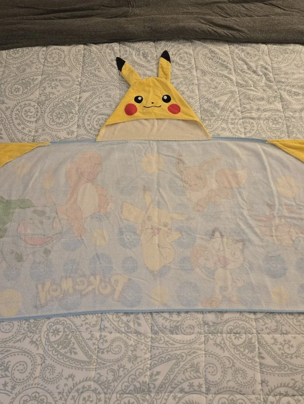 Kids' Pokemon Pikachu Kids Cotton Hooded Towel & Pokemon Towel